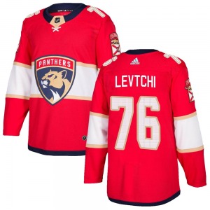Authentic Adidas Youth Anton Levtchi Red Home Jersey - NHL Florida Panthers
