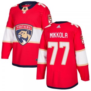 Authentic Adidas Youth Niko Mikkola Red Home Jersey - NHL Florida Panthers