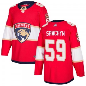 Authentic Adidas Youth Gracyn Sawchyn Red Home Jersey - NHL Florida Panthers