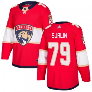 Authentic Adidas Youth Calle Sjalin Red Home Jersey - NHL Florida Panthers