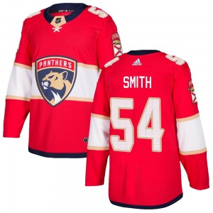 Authentic Adidas Youth Givani Smith Red Home Jersey - NHL Florida Panthers