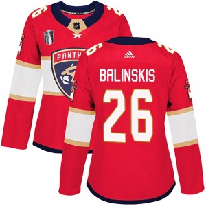 Authentic Adidas Women's Uvis Balinskis Red Home 2023 Stanley Cup Final Jersey - NHL Florida Panthers