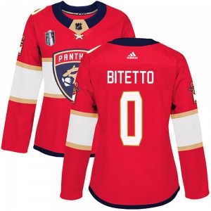 Authentic Adidas Women's Anthony Bitetto Red Home 2023 Stanley Cup Final Jersey - NHL Florida Panthers