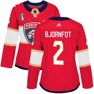 Authentic Adidas Women's Tobias Bjornfot Red Home 2023 Stanley Cup Final Jersey - NHL Florida Panthers