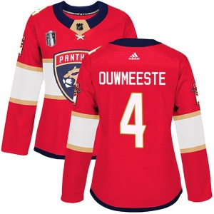 Authentic Adidas Women's Jay Bouwmeester Red Home 2023 Stanley Cup Final Jersey - NHL Florida Panthers
