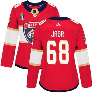 Authentic Adidas Women's Jaromir Jagr Red Home 2023 Stanley Cup Final Jersey - NHL Florida Panthers