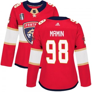 Authentic Adidas Women's Maxim Mamin Red Home 2023 Stanley Cup Final Jersey - NHL Florida Panthers