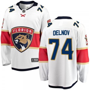 Breakaway Fanatics Branded Youth Alexander Delnov White Away Jersey - NHL Florida Panthers
