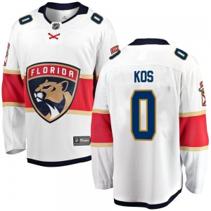 Breakaway Fanatics Branded Youth Jakub Kos White Away Jersey - NHL Florida Panthers