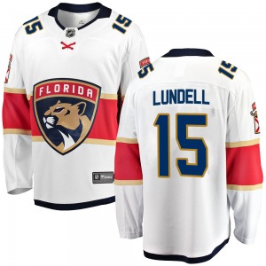 Breakaway Fanatics Branded Youth Anton Lundell White Away Jersey - NHL Florida Panthers