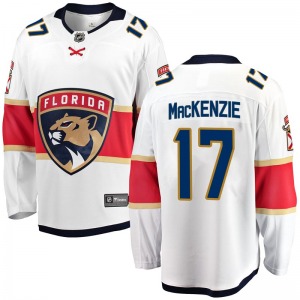 Breakaway Fanatics Branded Youth Derek Mackenzie White Derek MacKenzie Away Jersey - NHL Florida Panthers