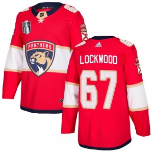 Authentic Adidas Youth William Lockwood Red Home 2023 Stanley Cup Final Jersey - NHL Florida Panthers