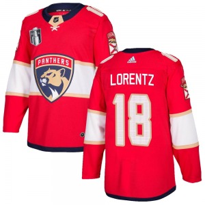 Authentic Adidas Youth Steven Lorentz Red Home 2023 Stanley Cup Final Jersey - NHL Florida Panthers