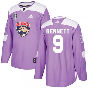 Authentic Adidas Adult Sam Bennett Purple Fights Cancer Practice 2023 Stanley Cup Final Jersey - NHL Florida Panthers