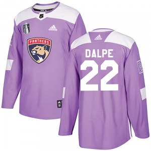 Authentic Adidas Adult Zac Dalpe Purple Fights Cancer Practice 2023 Stanley Cup Final Jersey - NHL Florida Panthers