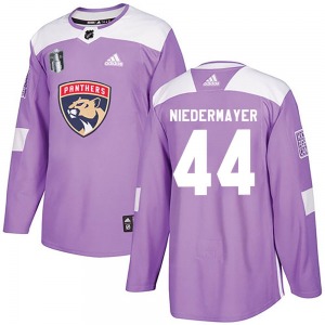 Authentic Adidas Adult Rob Niedermayer Purple Fights Cancer Practice 2023 Stanley Cup Final Jersey - NHL Florida Panthers