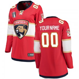 Breakaway Fanatics Branded Women's Custom Red Custom Home 2023 Stanley Cup Final Jersey - NHL Florida Panthers