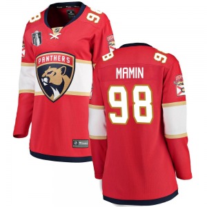 Breakaway Fanatics Branded Women's Maxim Mamin Red Home 2023 Stanley Cup Final Jersey - NHL Florida Panthers