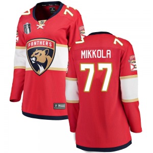 Breakaway Fanatics Branded Women's Niko Mikkola Red Home 2023 Stanley Cup Final Jersey - NHL Florida Panthers