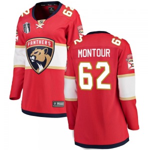Breakaway Fanatics Branded Women's Brandon Montour Red Home 2023 Stanley Cup Final Jersey - NHL Florida Panthers