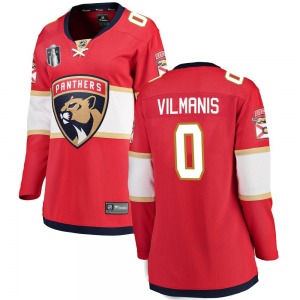 Breakaway Fanatics Branded Women's Sandis Vilmanis Red Home 2023 Stanley Cup Final Jersey - NHL Florida Panthers