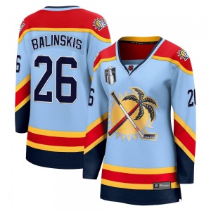 Breakaway Fanatics Branded Women's Uvis Balinskis Light Blue Special Edition 2.0 2023 Stanley Cup Final Jersey - NHL Florida Pan