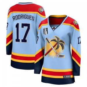 Breakaway Fanatics Branded Women's Evan Rodrigues Light Blue Special Edition 2.0 2023 Stanley Cup Final Jersey - NHL Florida Pan