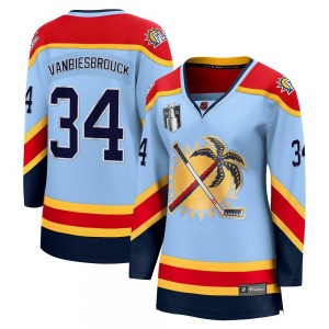 Breakaway Fanatics Branded Women's John Vanbiesbrouck Light Blue Special Edition 2.0 2023 Stanley Cup Final Jersey - NHL Florida