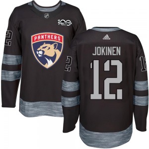 Authentic Adult Olli Jokinen Black 1917-2017 100th Anniversary Jersey - NHL Florida Panthers