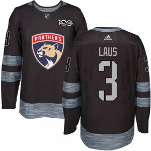 Authentic Adult Paul Laus Black 1917-2017 100th Anniversary Jersey - NHL Florida Panthers