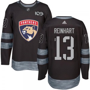Authentic Adult Sam Reinhart Black 1917-2017 100th Anniversary Jersey - NHL Florida Panthers