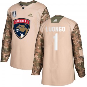 Authentic Adidas Adult Roberto Luongo Camo Veterans Day Practice 2023 Stanley Cup Final Jersey - NHL Florida Panthers