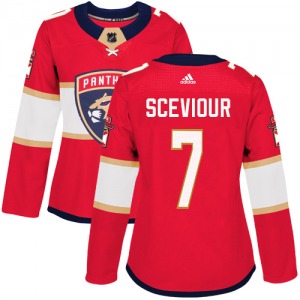 Authentic Adidas Women's Colton Sceviour Red Home Jersey - NHL Florida Panthers