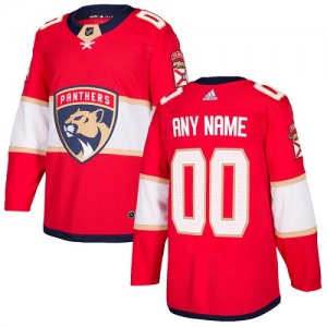 Authentic Adidas Youth Custom Red Home Jersey - NHL Florida Panthers