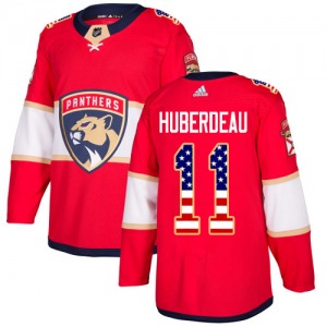 Authentic Adidas Youth Jonathan Huberdeau Red USA Flag Fashion Jersey - NHL Florida Panthers