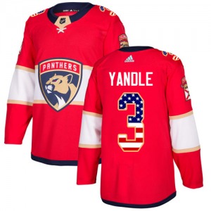 Authentic Adidas Youth Keith Yandle Red USA Flag Fashion Jersey - NHL Florida Panthers