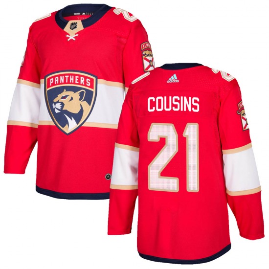 Authentic Adidas Youth Nick Cousins Red Home Jersey - NHL