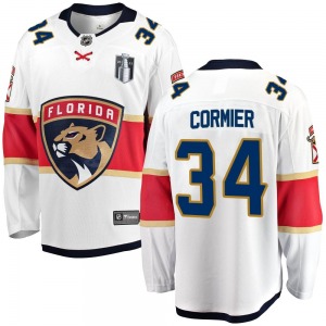 Breakaway Fanatics Branded Youth Evan Cormier White Away 2023 Stanley Cup Final Jersey - NHL Florida Panthers