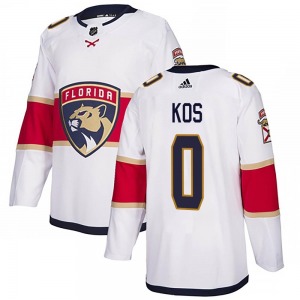 Authentic Adidas Youth Jakub Kos White Away Jersey - NHL Florida Panthers