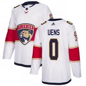 Authentic Adidas Youth Zachary Uens White Away Jersey - NHL Florida Panthers