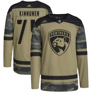 Authentic Adidas Youth Santtu Kinnunen Camo Military Appreciation Practice Jersey - NHL Florida Panthers