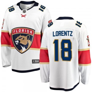 Breakaway Fanatics Branded Youth Steven Lorentz White Away Jersey - NHL Florida Panthers