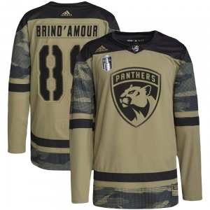 Authentic Adidas Youth Skyler Brind'Amour Camo Military Appreciation Practice 2023 Stanley Cup Final Jersey - NHL Florida Panthe